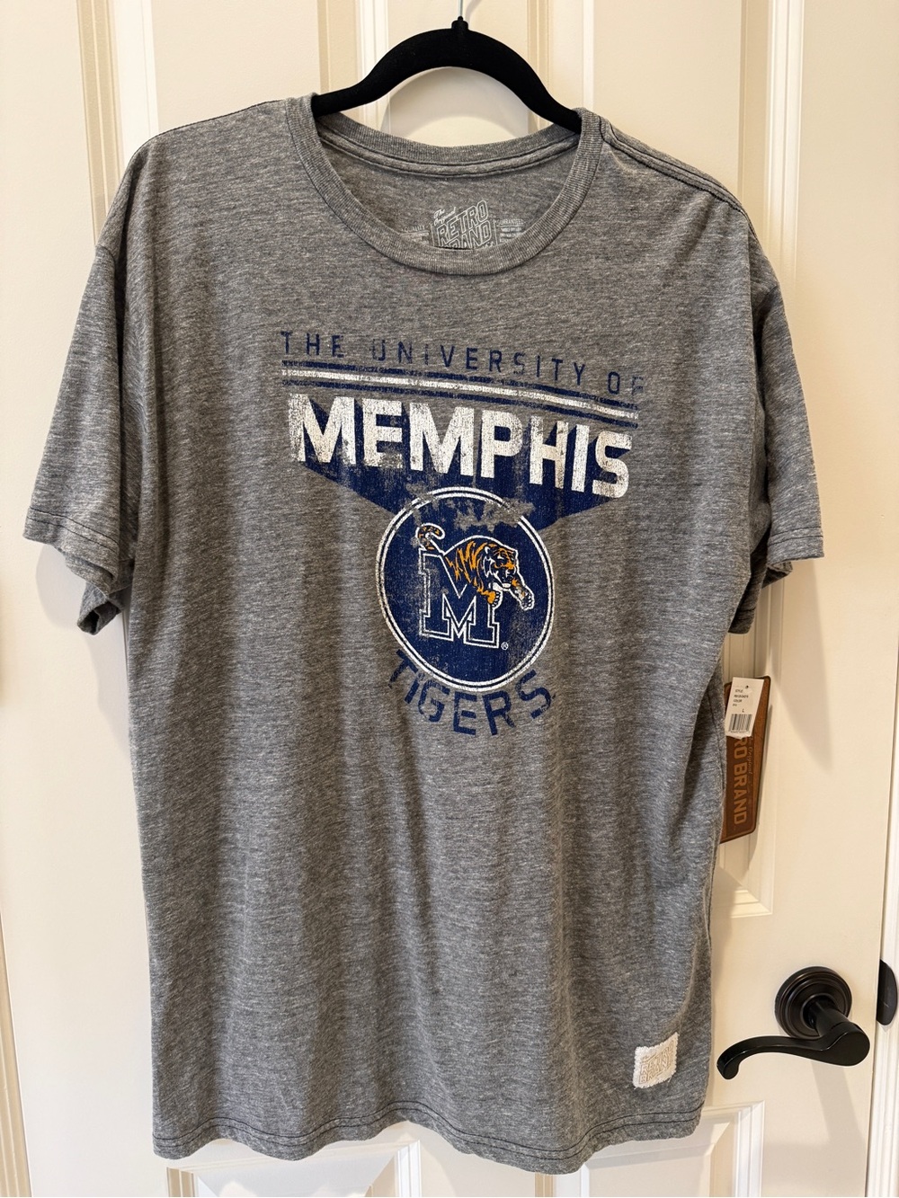 Original Retro Brand Gray Memphis Tigers Graphic Tee